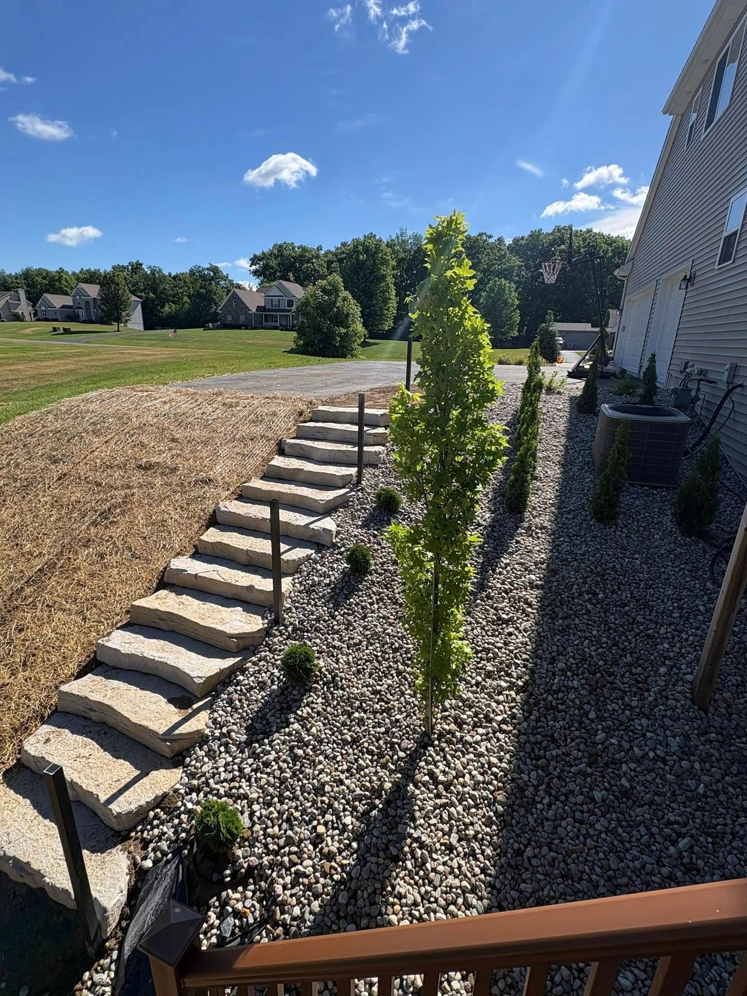 Perennial flower bed installation