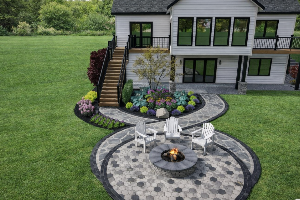 Paver patio installation