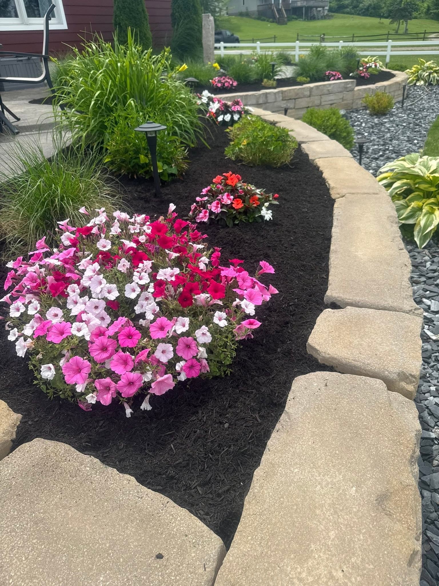 Professional mulch installation